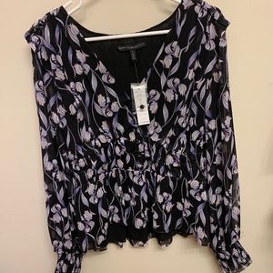 WHBM floral blouse
